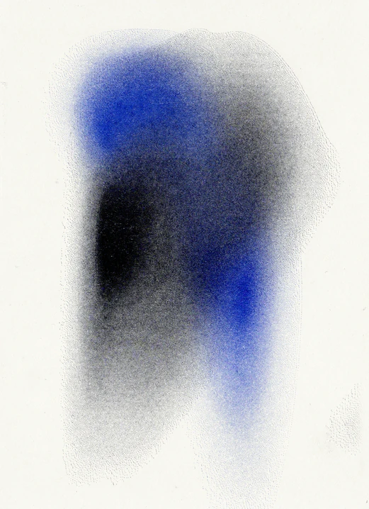 Soft black and blue vertical blur